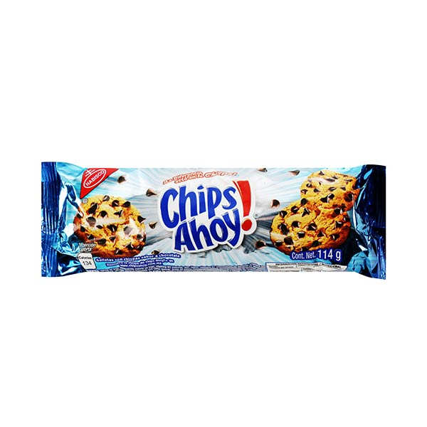 Galleta chips ahoy tubo 114g