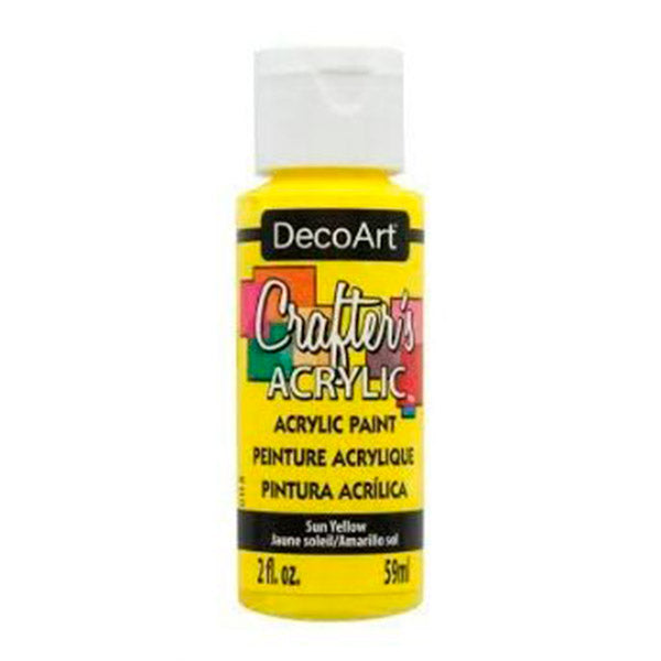 Pintura crafters acrylic sun yellow DCA113 Decoart