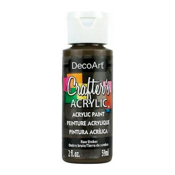 Pintura crafter 2 onzas raw umber DCA136 Decoart.