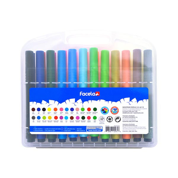 Marcadores con estuche 24 unidades