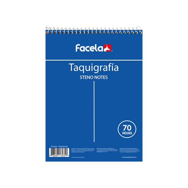 Libreta taquigrafía 70 hojas Facela