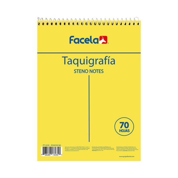 Libreta taquigrafía 70 hojas Facela