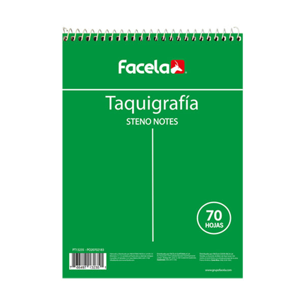 Libreta taquigrafía 70 hojas Facela