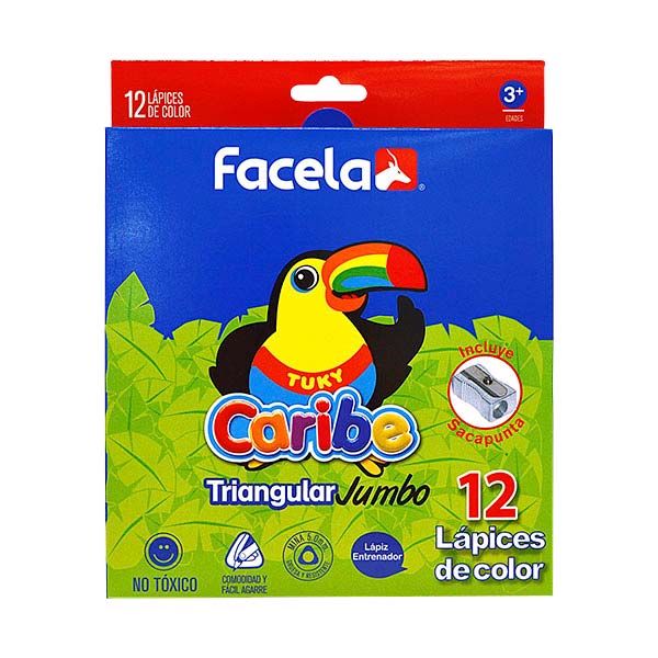 Lápices de color jumbo triangular 12 unidades
