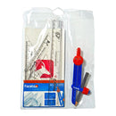 Juego de geometría y compás 20cm Facela.