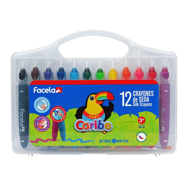 Crayon seda estuche 12 unidades