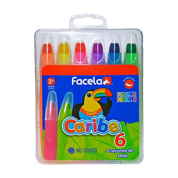 Crayon seda estuche 6 unidades