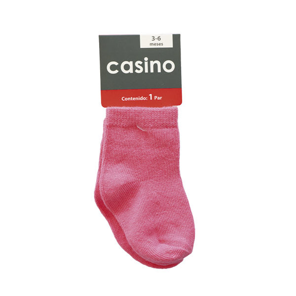 Calcetin rosa para niña 3-6 meses - Casino
