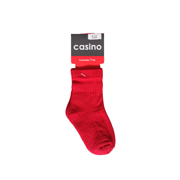 Calcetin rojo para niño 6-12 meses - Casino