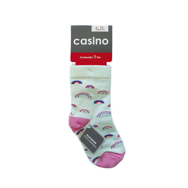 Calcetin bambina rosa 6-12 meses - Casino