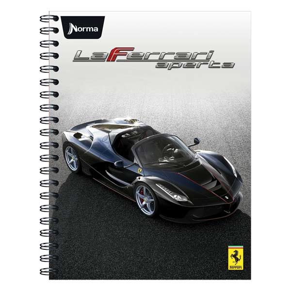 Cuaderno argollado DO Ferrari 120 hojas.