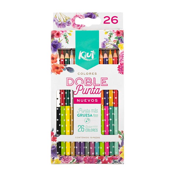 Lápices color hexagonal doble punta 13u