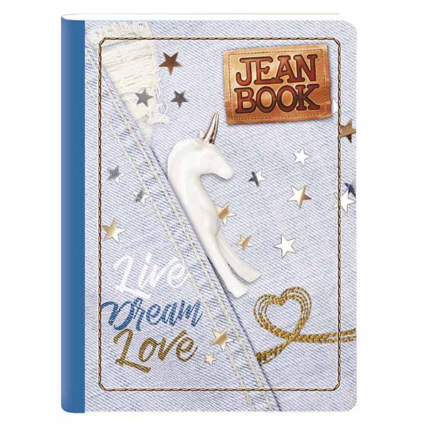 Cuaderno Cosido Jean Book 100 hojas.