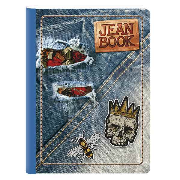 Cuaderno Cosido Jean Book 100 hojas.