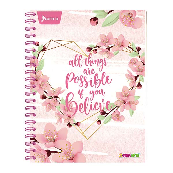 Cuaderno argollado DO Xpresarte 80 hojas.