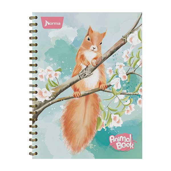 Cuaderno resorte grande Amer Animal Book 100 hojas Norma