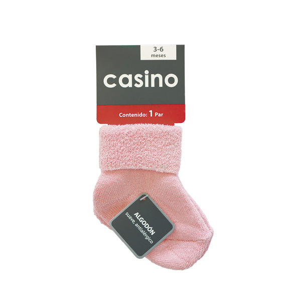 Calcetin funny rosa 3-6 meses - Casino