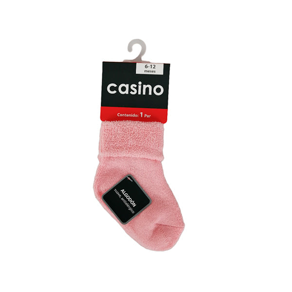 Calcetin funny rosa 6-12 meses - Casino