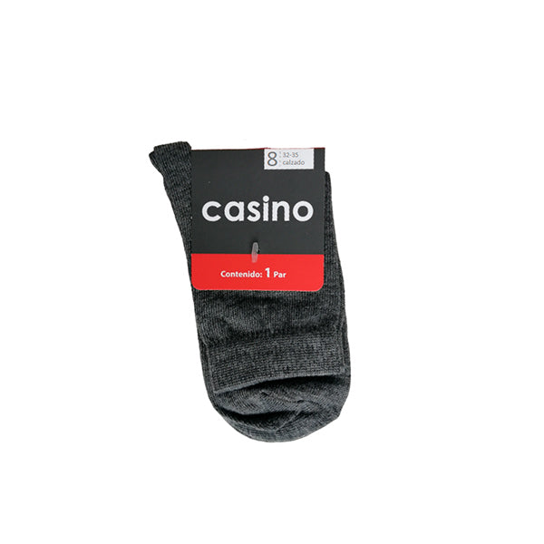 Calcetin school plain gris 8 - Casino
