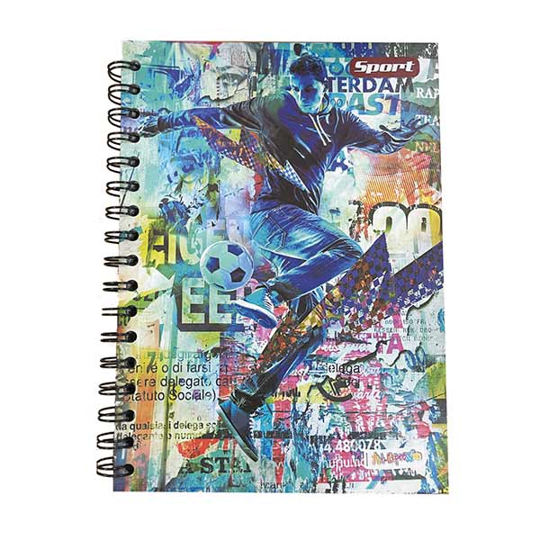 Cuaderno espiral media carta 100 hojas, portada ta