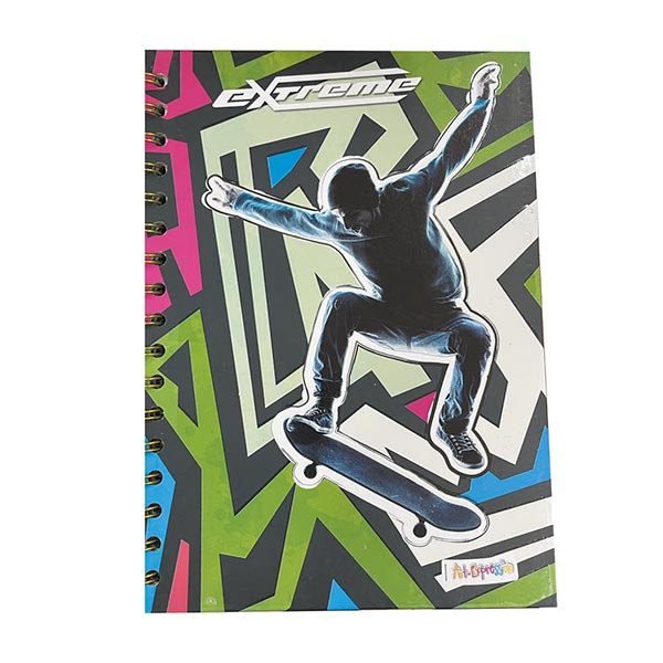 Cuaderno espiral media carta 100 hojas, portada ta