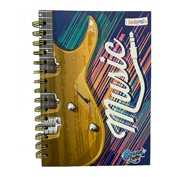 Cuaderno espiral media carta 100 hojas, portada ta