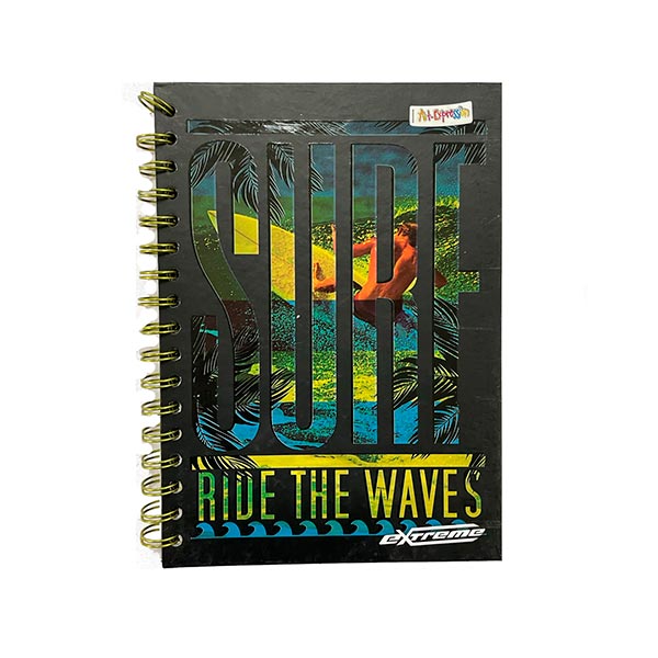 Cuaderno espiral media carta 100 hojas, portada ta