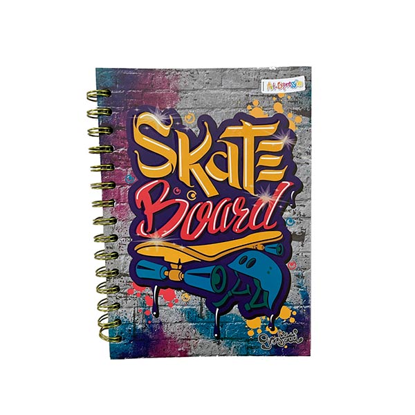 Cuaderno espiral media carta 100 hojas, portada ta