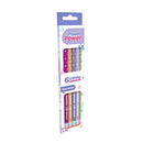 Lápiz de grafito flower power 6 unidades