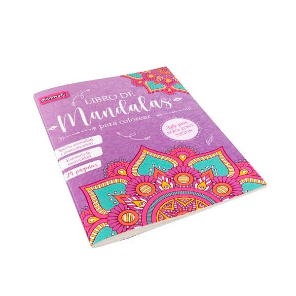 Libreta de Mandala para colorear diseño serenidad y concentración Primavera.