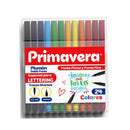 Marcador plumon doble punta pincel 24 unidades
