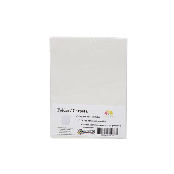 Folder con prensa beige 5 unidades 094_052 Primave