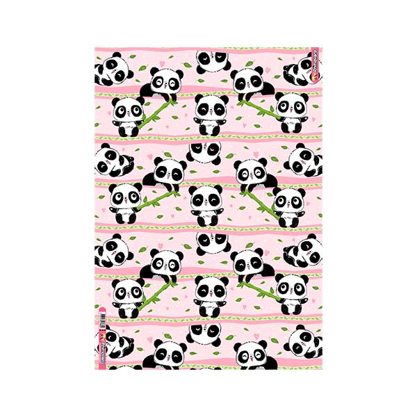 Cartulina 50x70 estampada Panda Primavera.