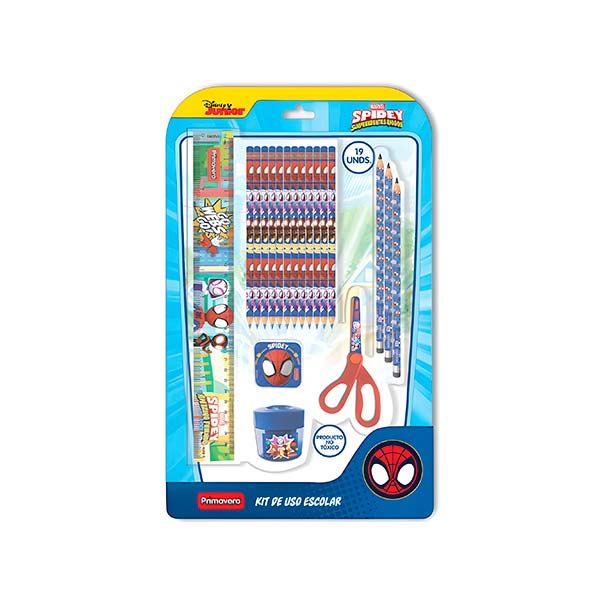 Set uso escolar Spidey Primavera.