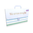 Maletín plástico 13 bolsillos oficio flower power