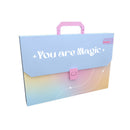 Maletín plástico 13 bolsillos oficio flower power