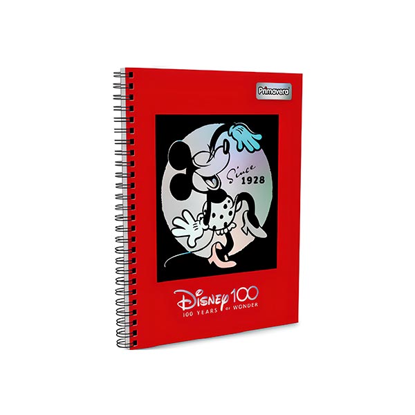 Cuaderno de resorte 5 materias Rayas Primavera.