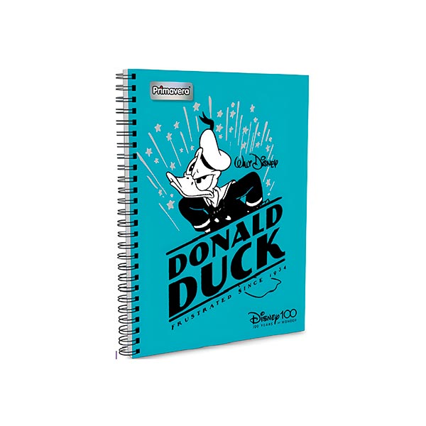 Cuaderno de resorte 5 materias Rayas Primavera.