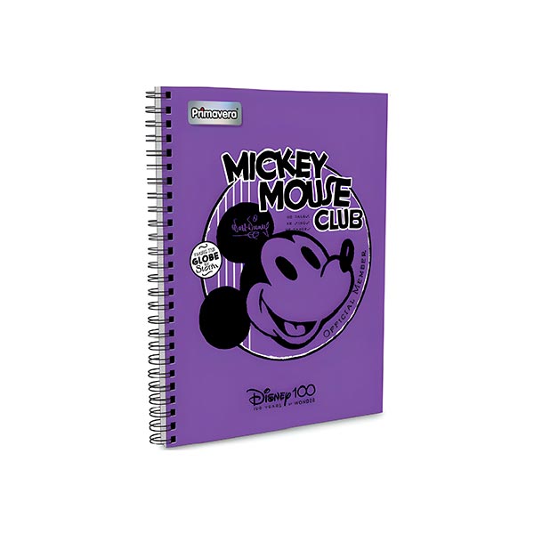 Cuaderno de resorte 5 materias Rayas Primavera.