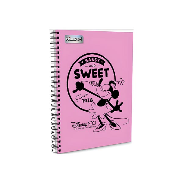 Cuaderno de resorte 5 materias Rayas Primavera.