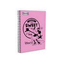 Cuaderno de resorte 5 materias Rayas Primavera.