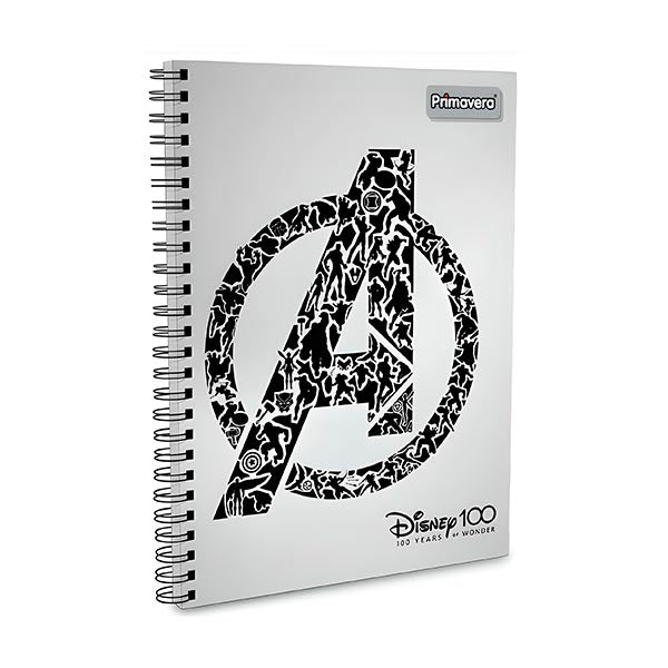 Cuaderno de resorte 5 materias Rayas Primavera.