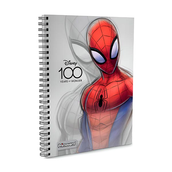 Cuaderno de resorte 5 materias Rayas Primavera.