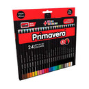 Lápices de color 4mm 24u Triangulares Primavera.