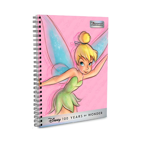 Cuaderno de resorte 80 hojas Disney Primavera.