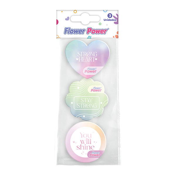 Borrador flower power 3 unidades