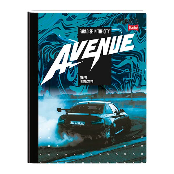 Cuaderno cosido grande pasta dura rayado 100 hojas