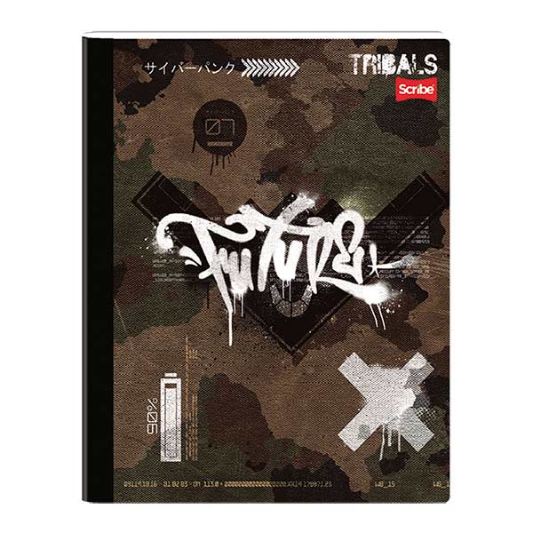 Cuaderno cosido grande pasta dura rayado 100 hojas