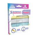 Resaltador metálico Flower Power 5 unidades Primavera