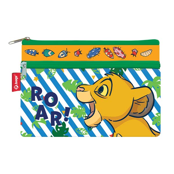 Cartuchera 2 bolsillos personajes niño